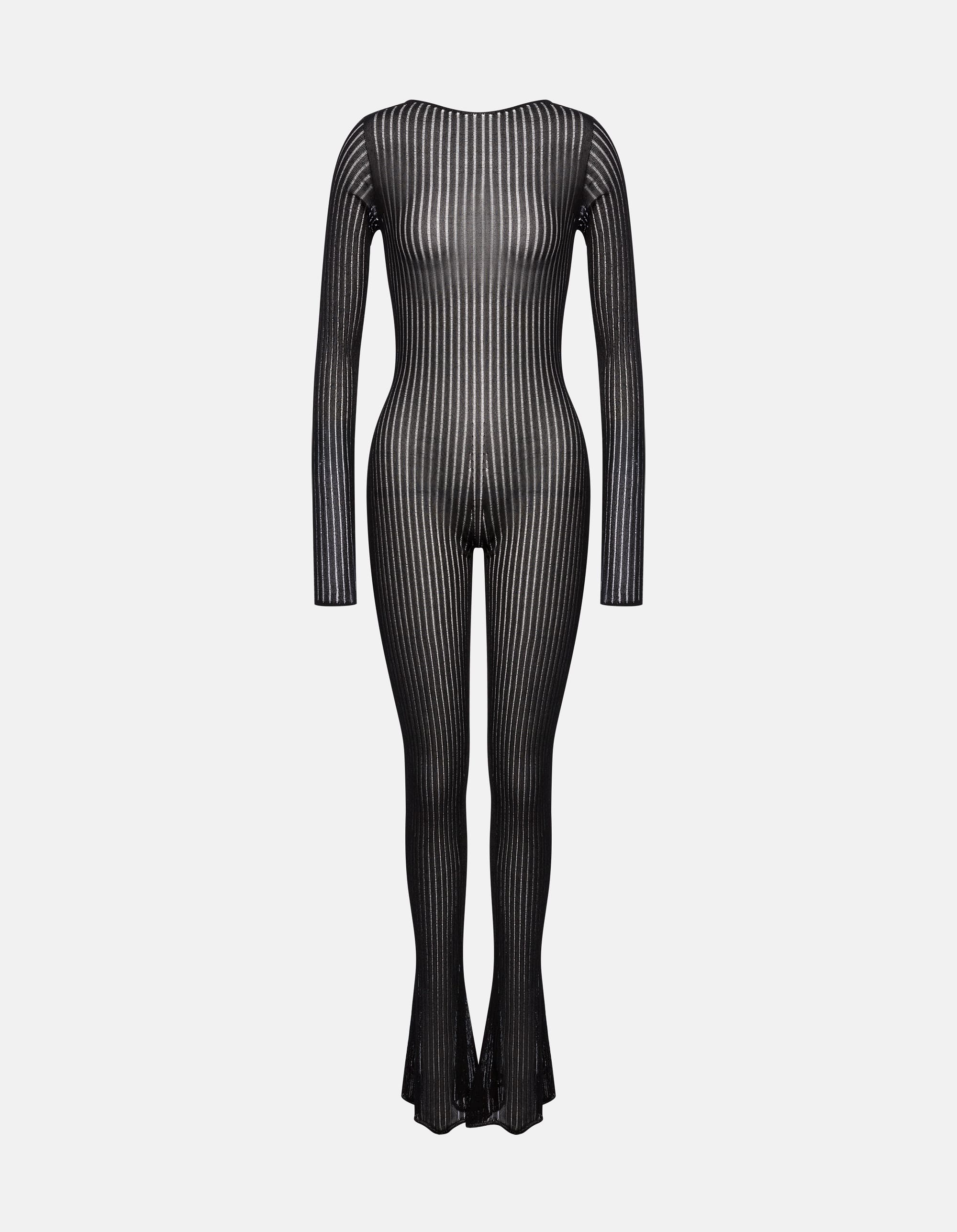 Slim jumpsuit in ribbed knit