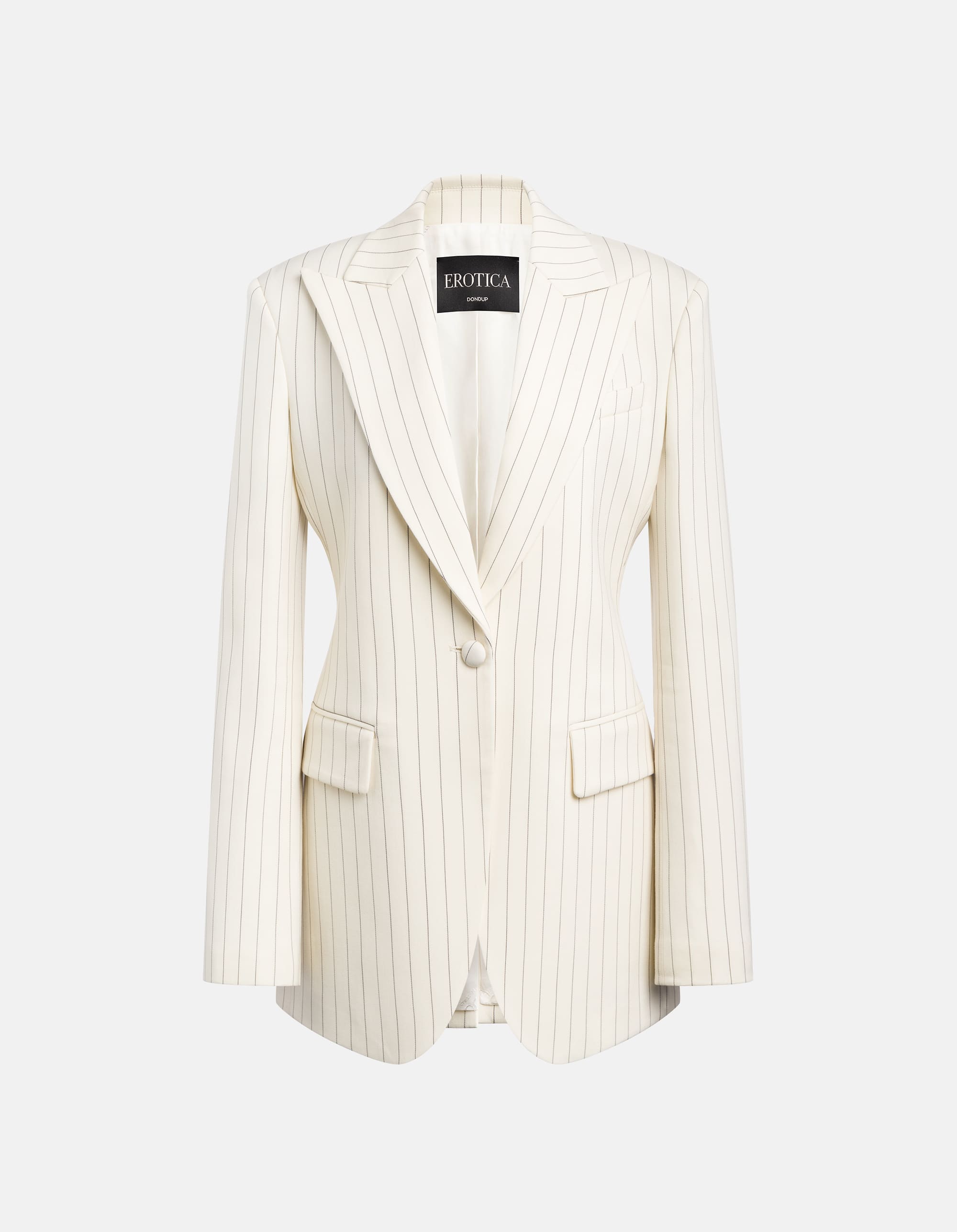 Blazer monopetto in fresco di lana gessato