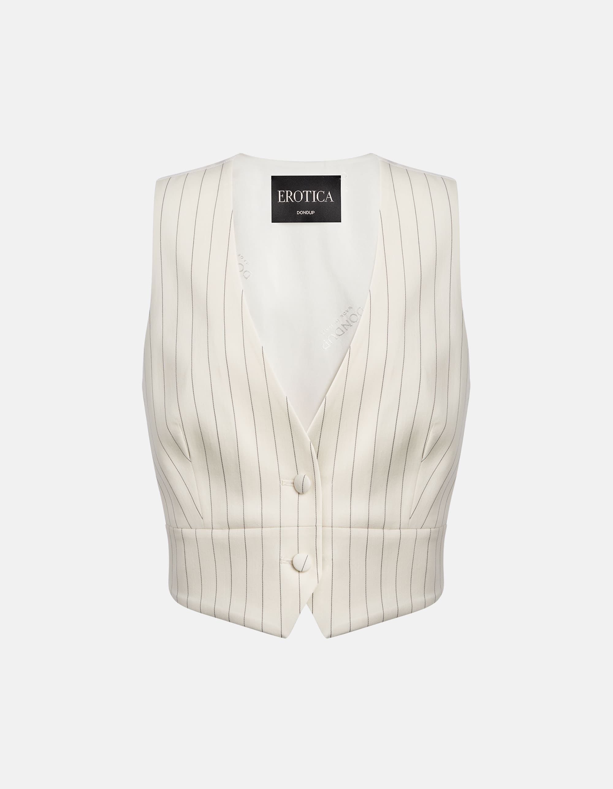 Gilet in fresco di lana gessato