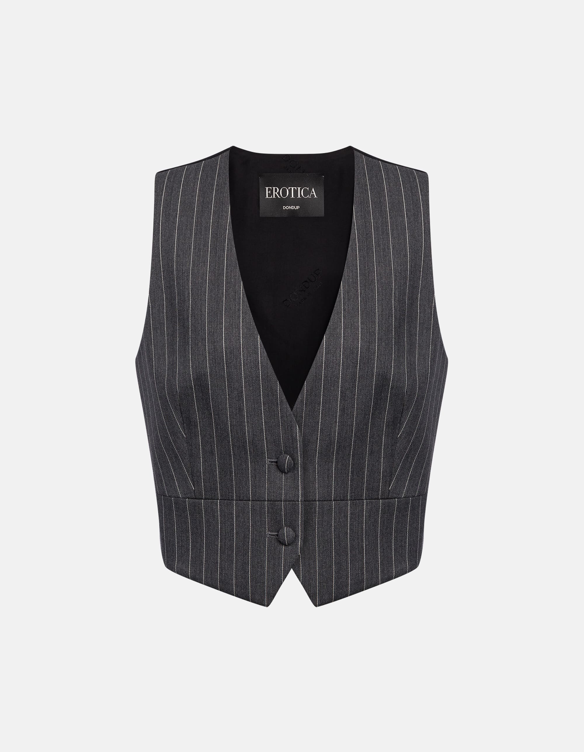 Gilet in fresco di lana gessato