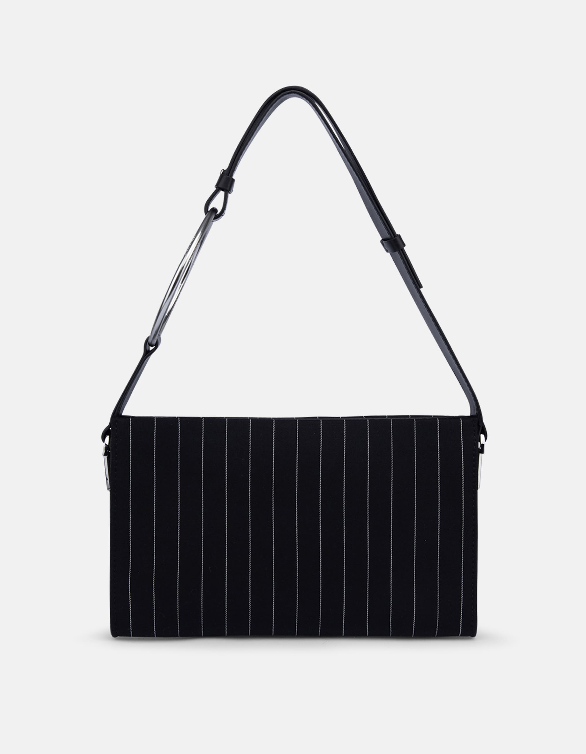 Clutch in fresco di lana gessato