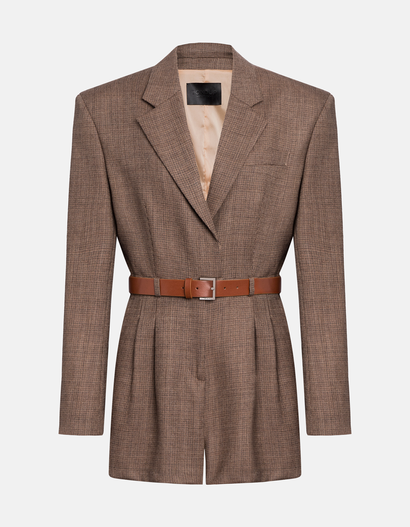 Wool short jumpsuit with pattern