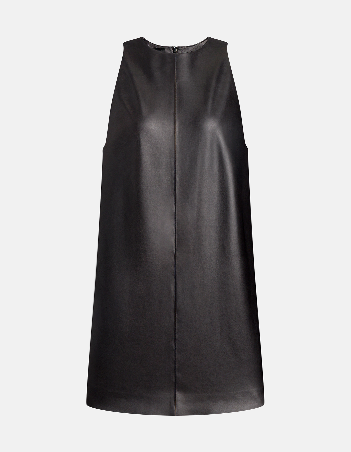 Short dress in nappa leather