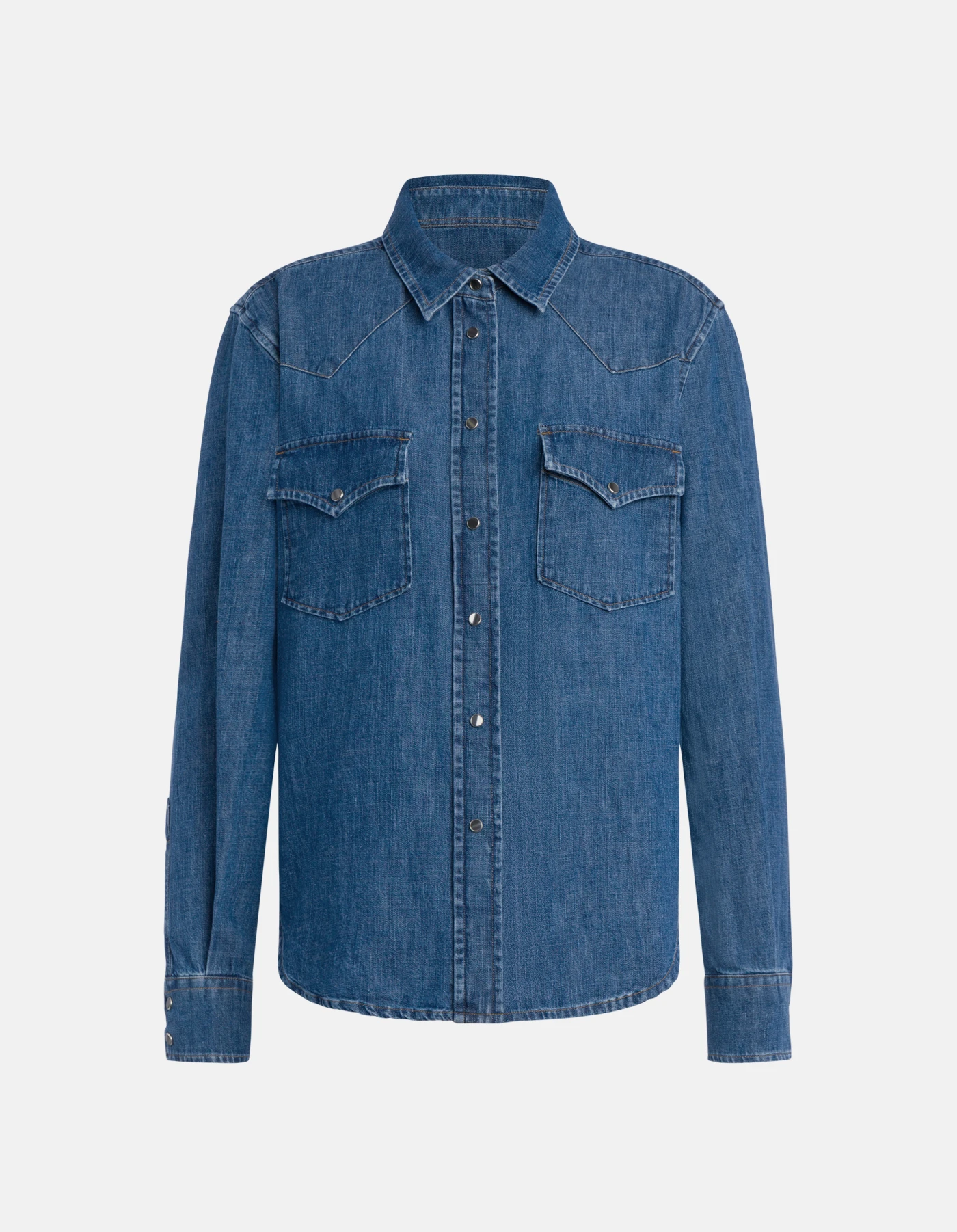 Regular-fit shirt in rigid denim