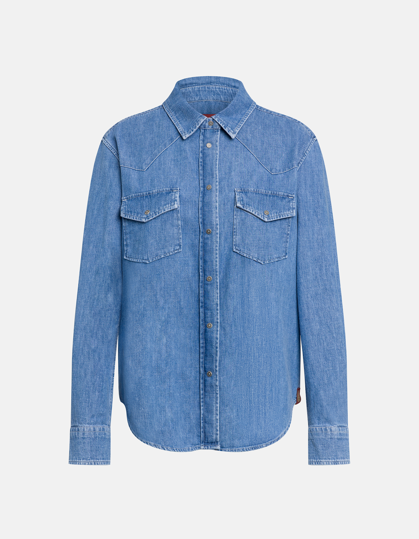 Camicia regular in denim fisso
