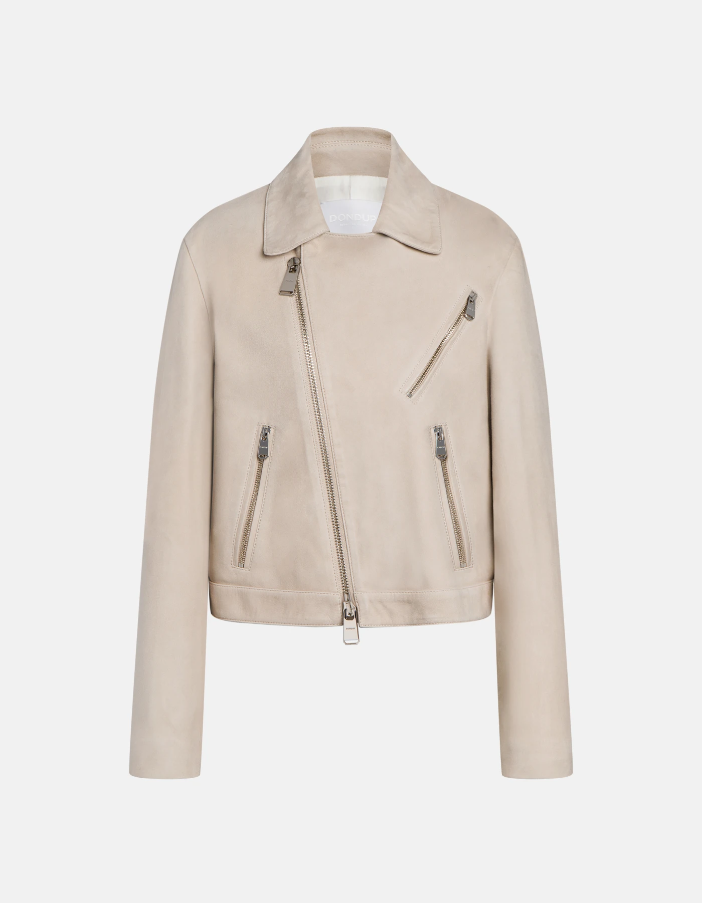 Regular-fit biker jacket in suede