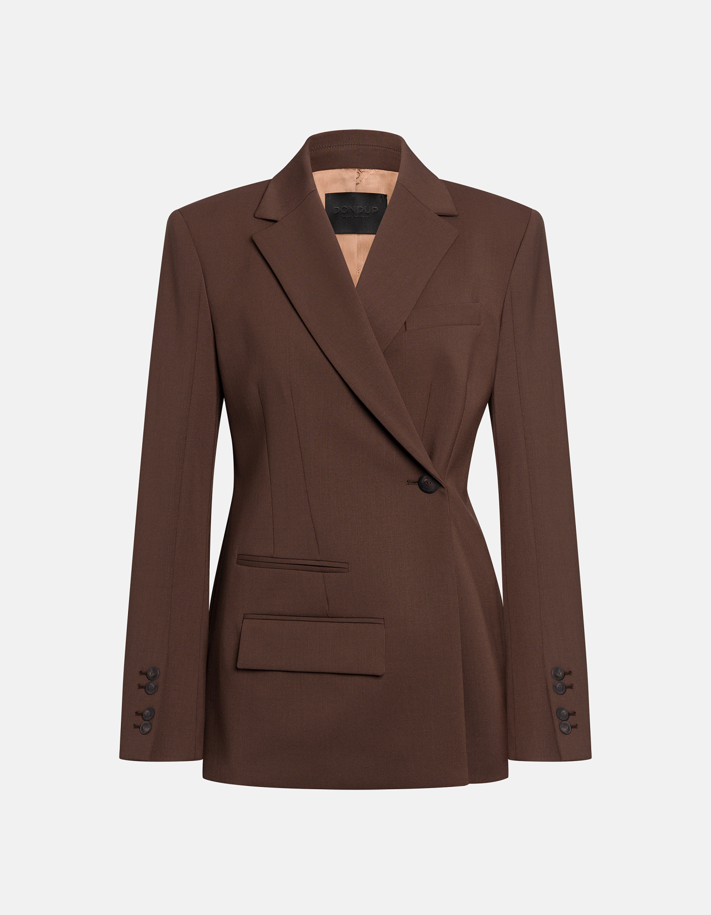 Blazer doppiopetto slim in gabardina di lana