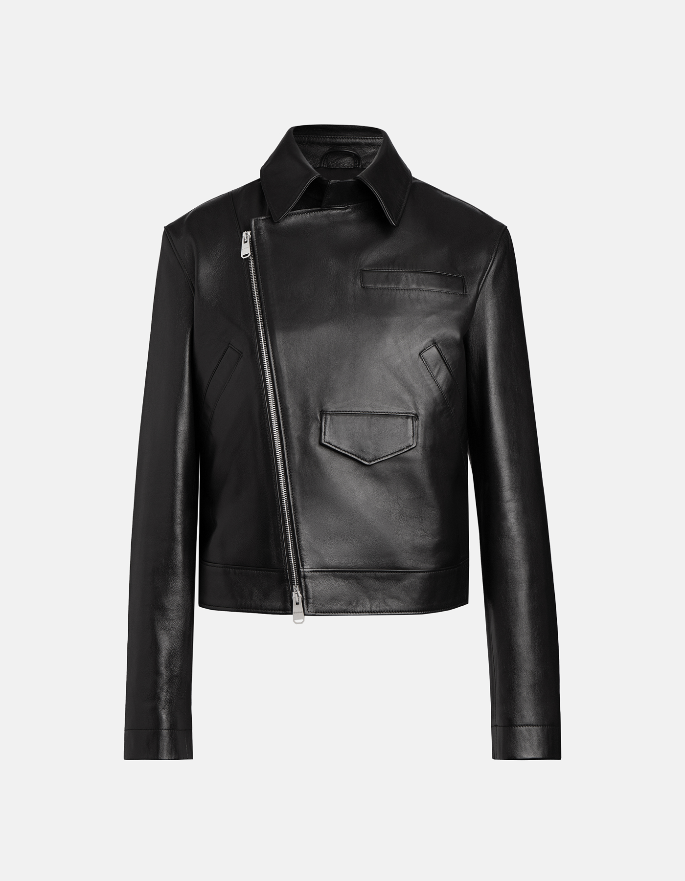 Bikerjacke in schmaler Passform aus Nappaleder