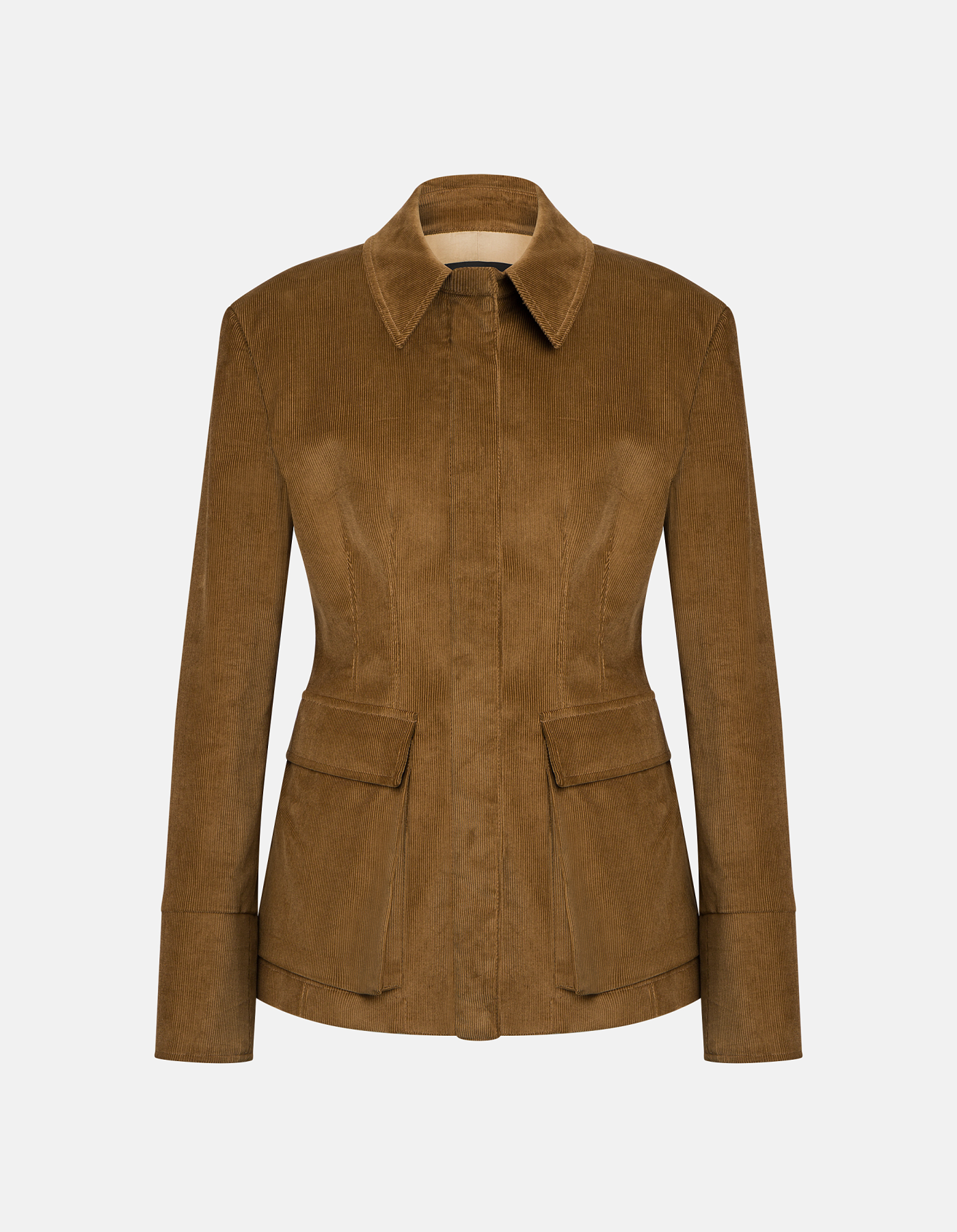 Slim-fit jacket in stretch velvet