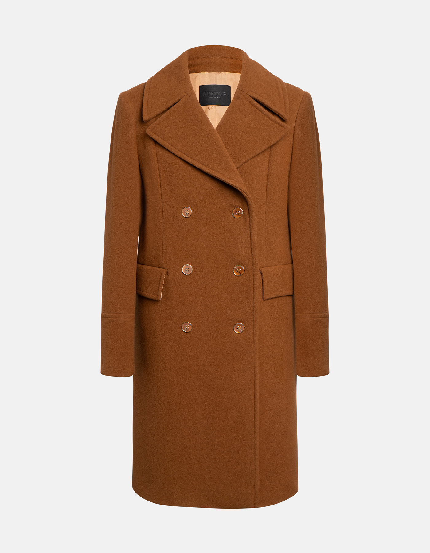 Cappotto doppiopetto regular in panno lana e cachemire