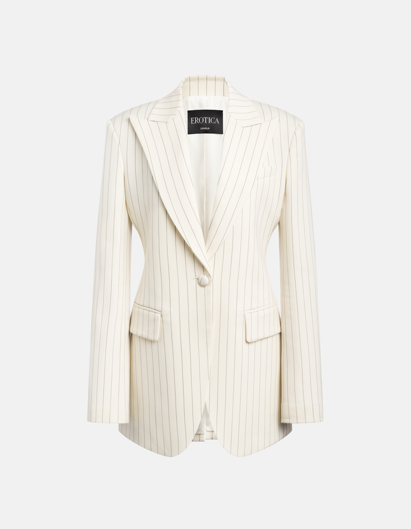 Blazer monopetto in fresco di lana gessato