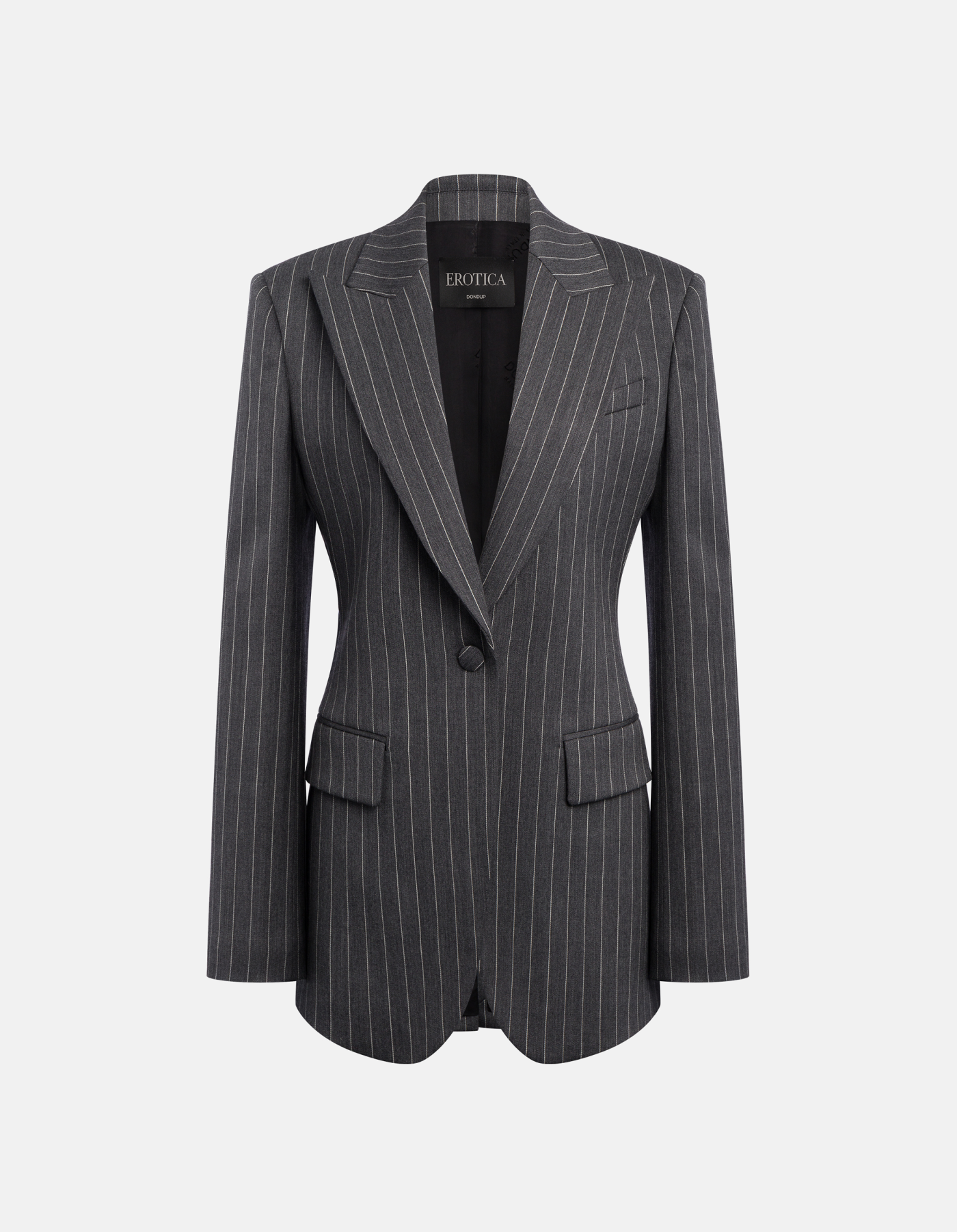 Blazer monopetto in fresco di lana gessato