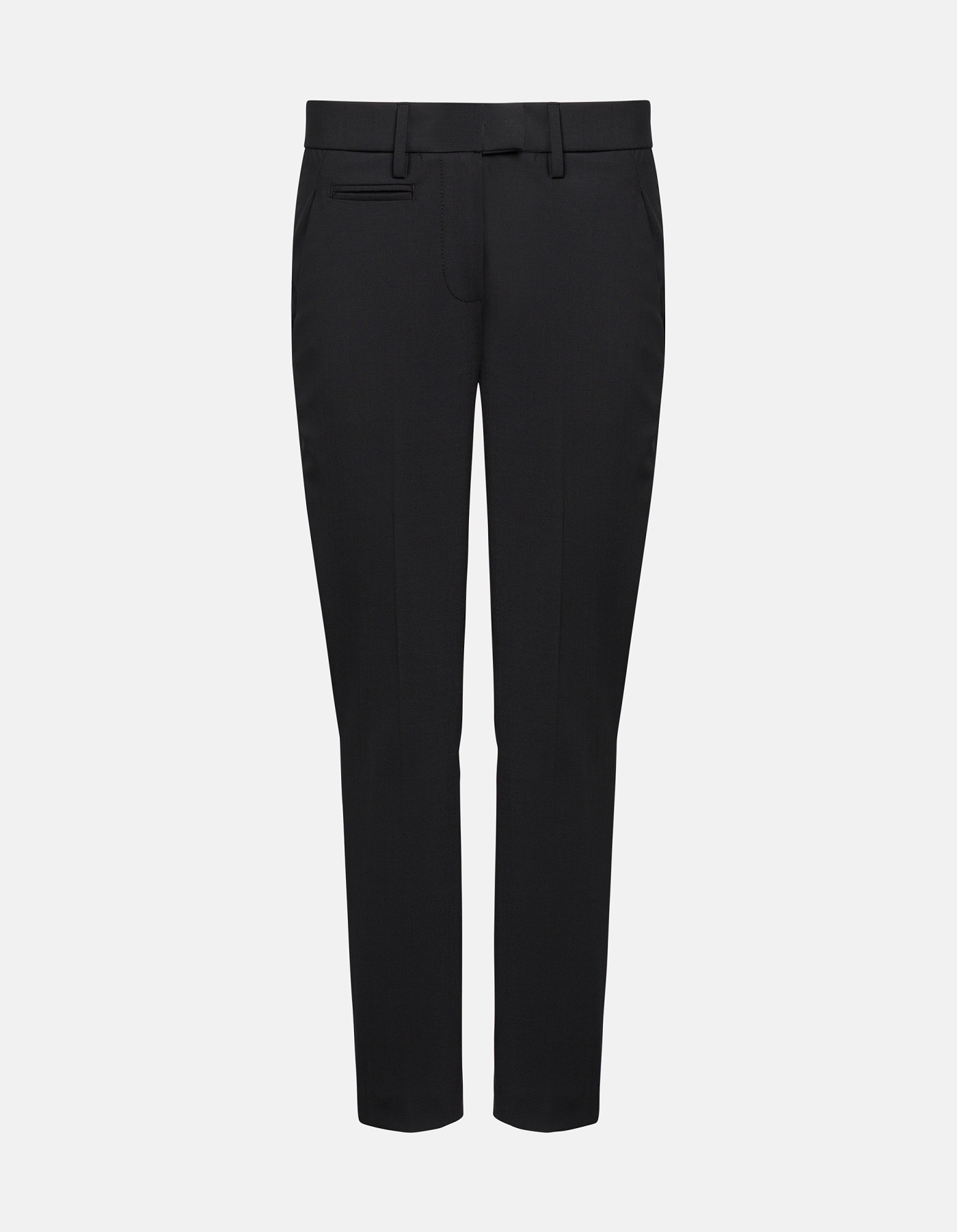 Perfect slim-fit trousers in wool blend canvas
