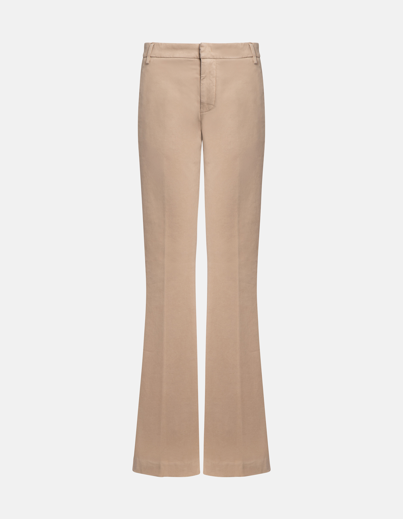 Pantaloni Lexi skinny bootcut in raso mano pesca