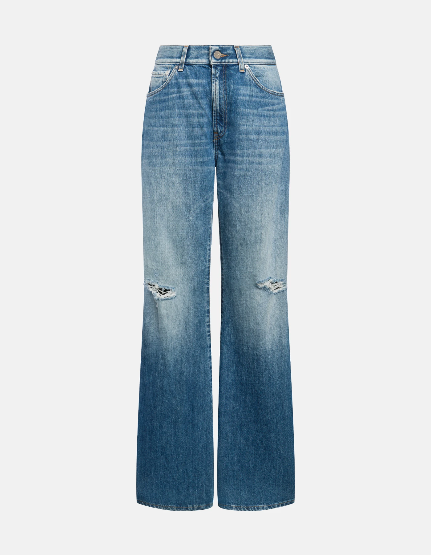 Amber wide-leg jeans in rigid denim