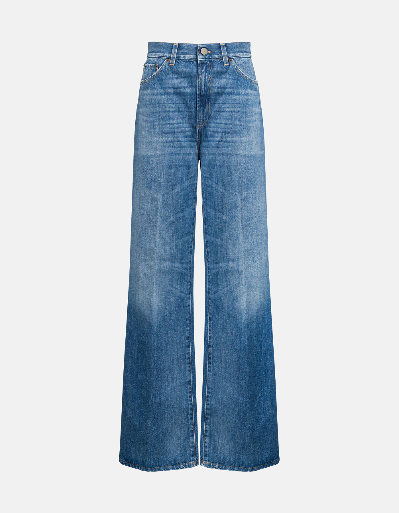 Amber wide-leg jeans in rigid denim