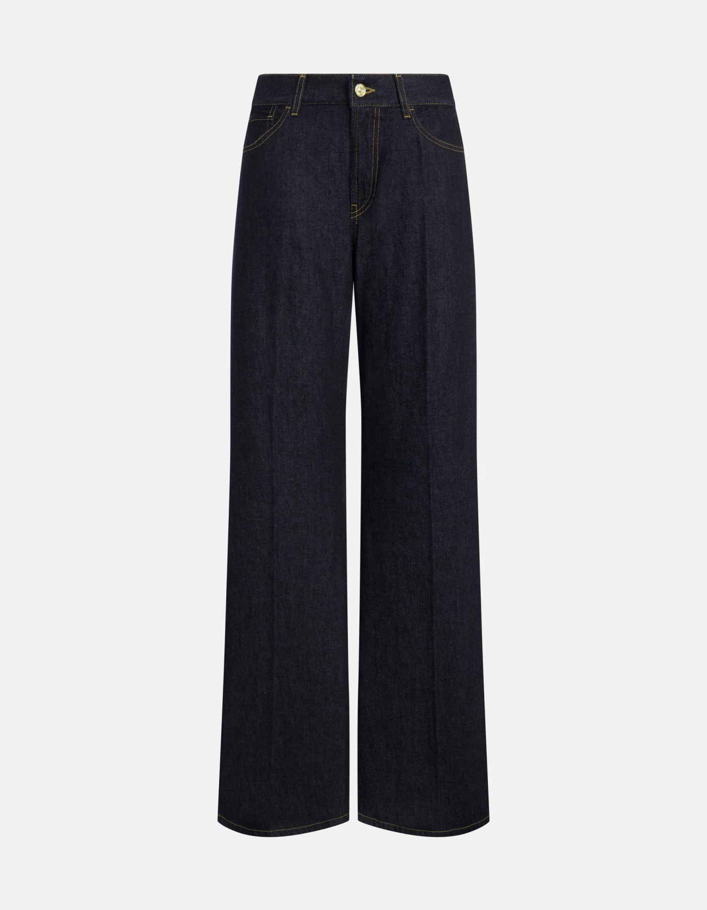 Amber wide-leg jeans in rigid denim