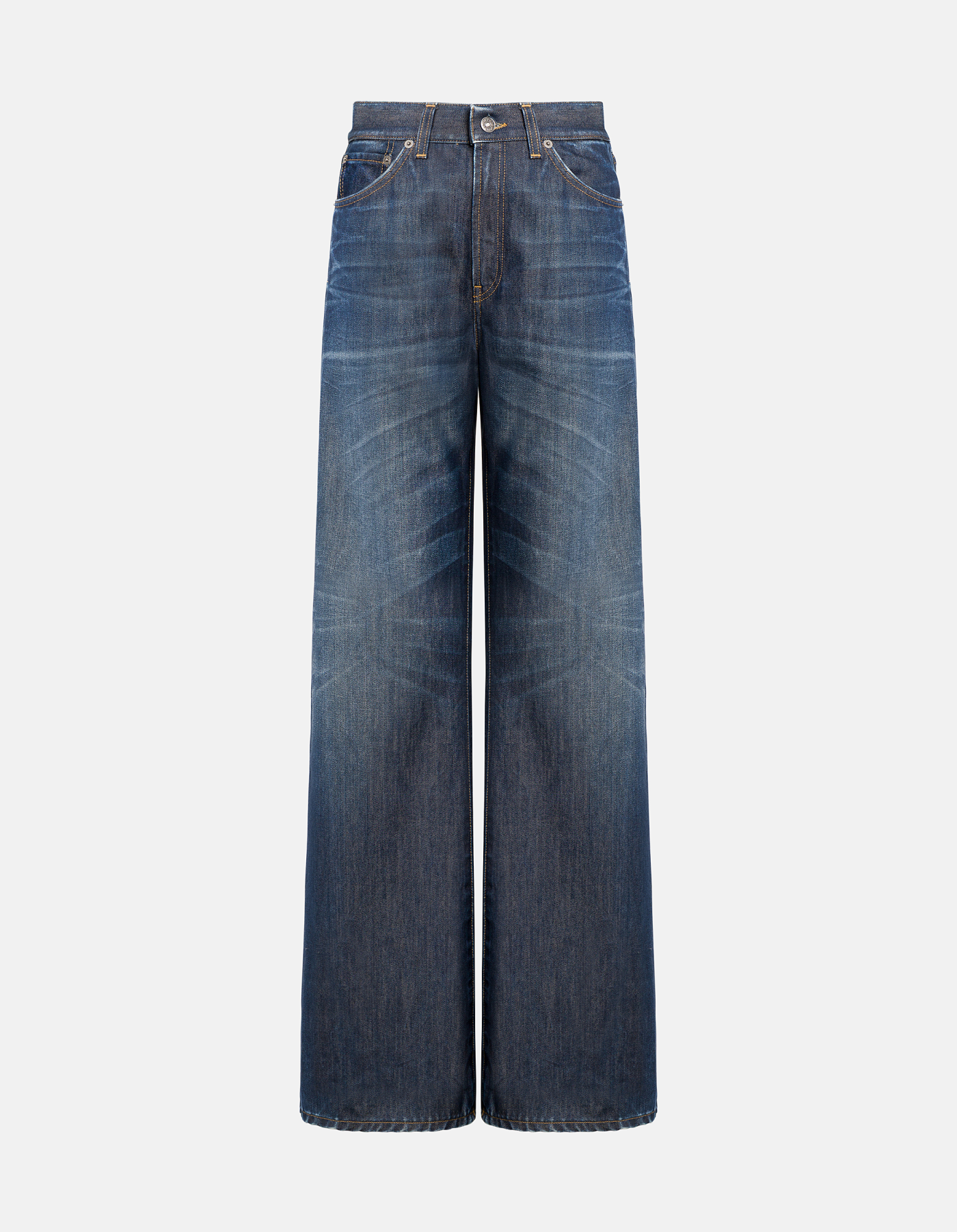 Amber wide-leg jeans in sustainable rigid denim