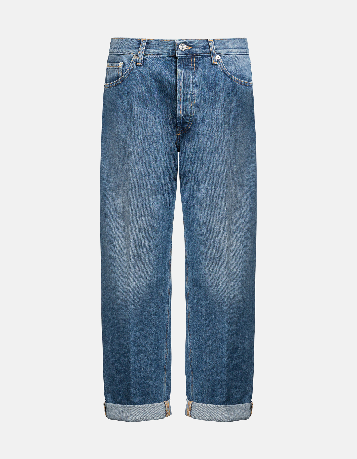 Icon regular-fit jeans in rigid denim