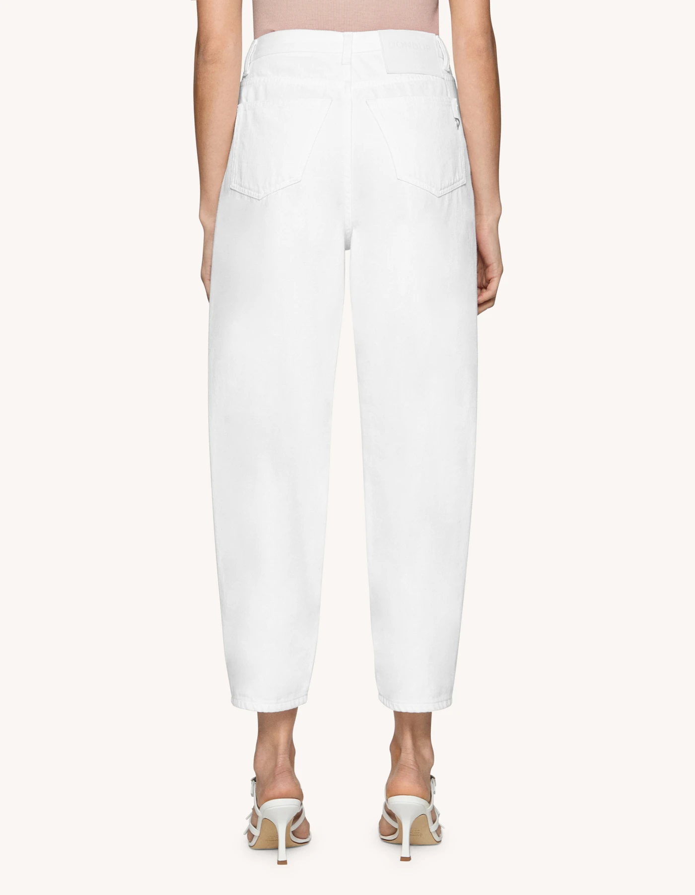 Bessie loose-fit jeans in rigid bull denim for women, white