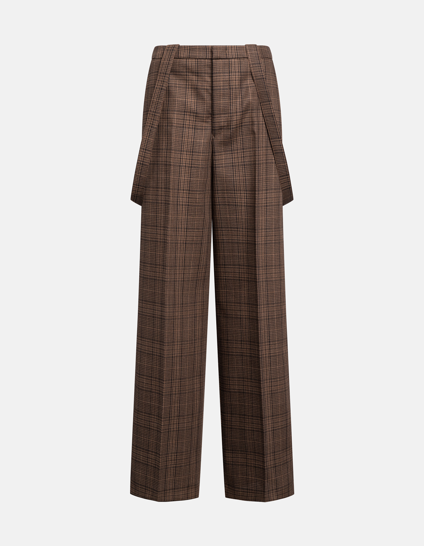 Pantaloni Tecla wide leg in lana principe di Galles