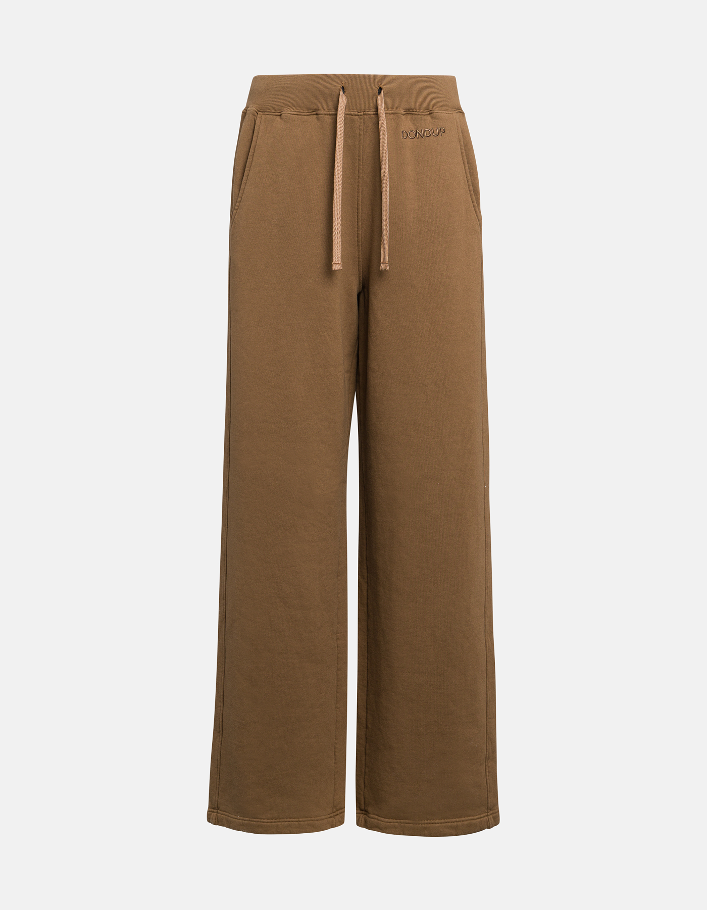 Wide leg trousers in cotton fleece