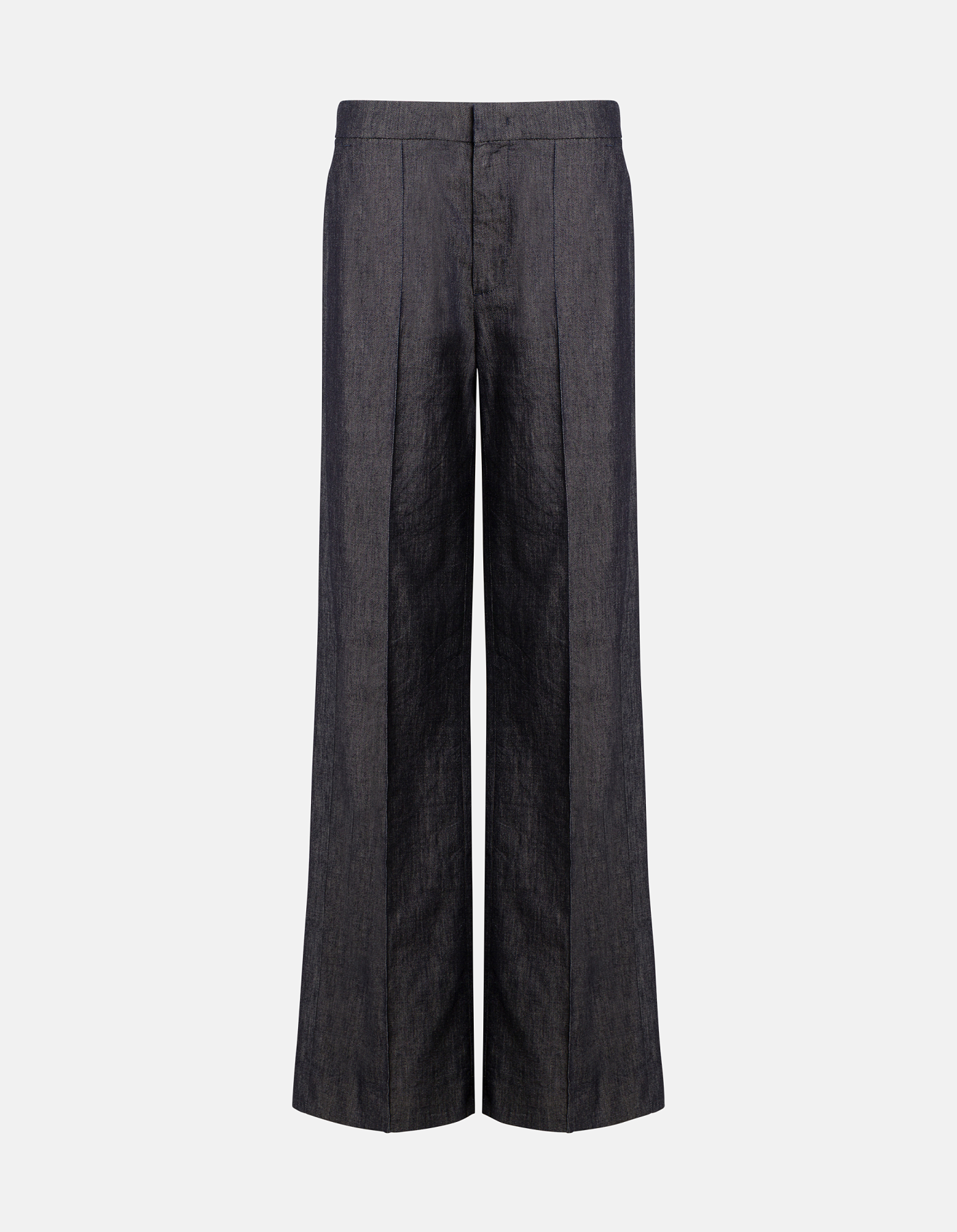 Amaya wide-leg trousers in rigid silk denim