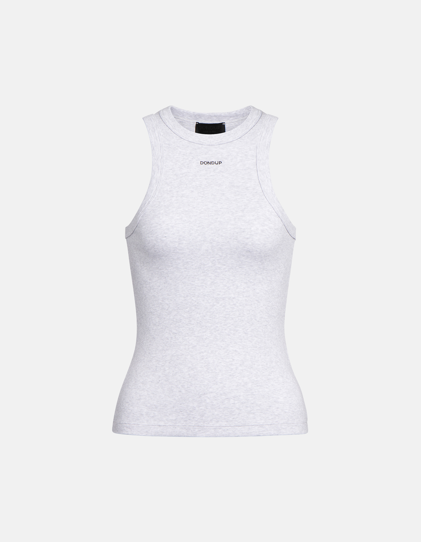 Slim-fit crew-neck in vest ribbed cotton