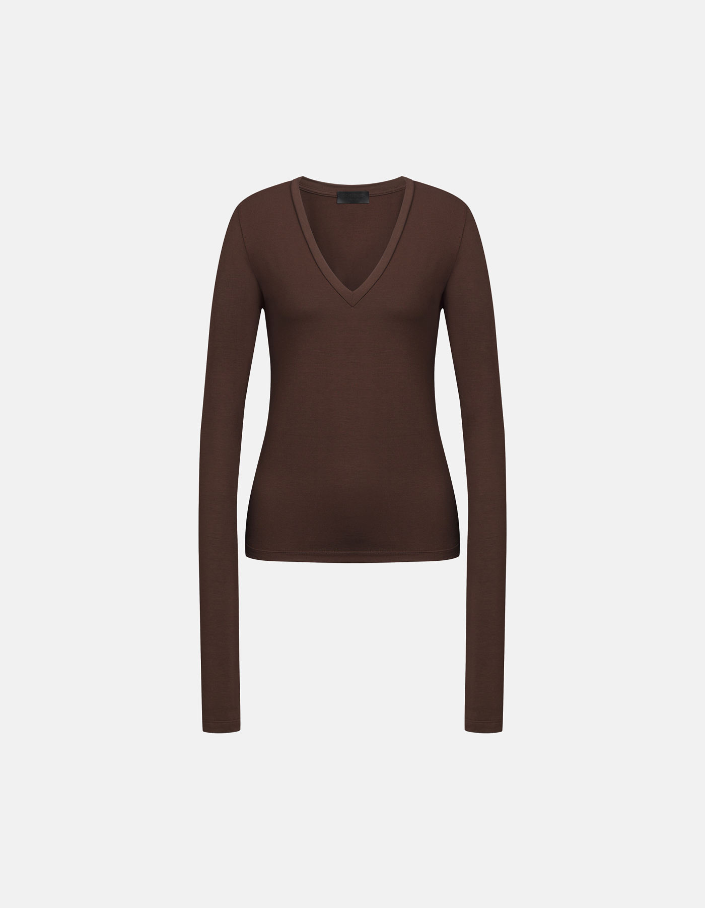 T-shirt scollo V slim in viscosa