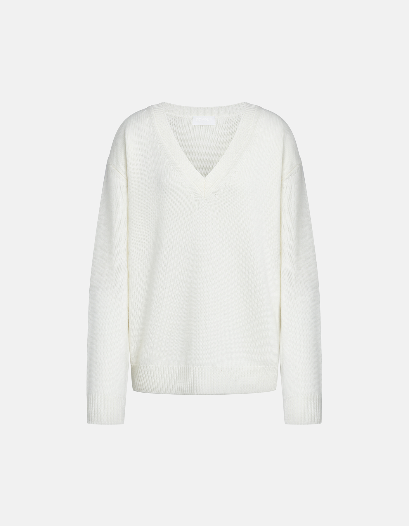 Regular-fit V-neck jumper in wool