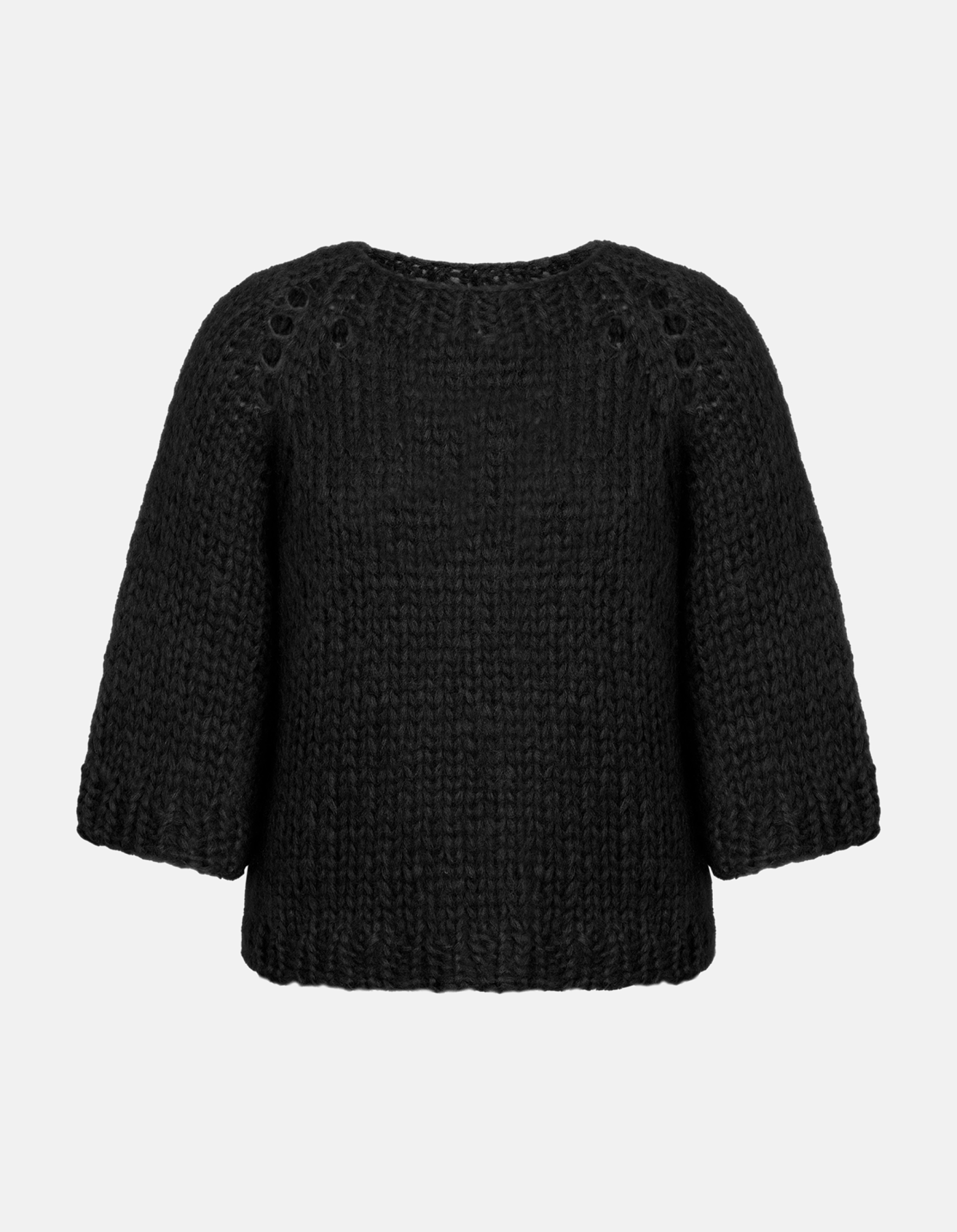 Rundhalspullover in normaler Passform aus Mohair