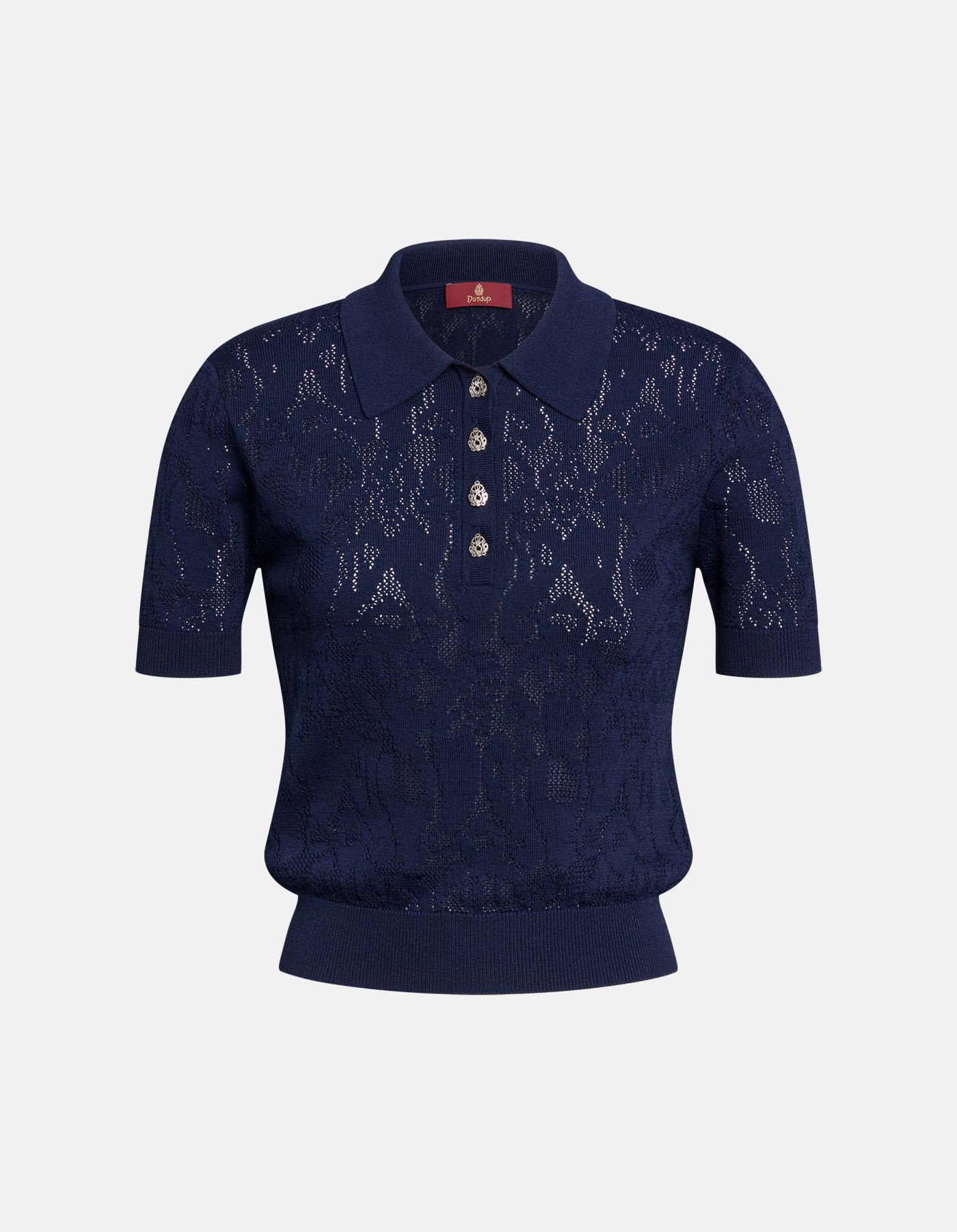 Polo tricot in viscosa jacquard