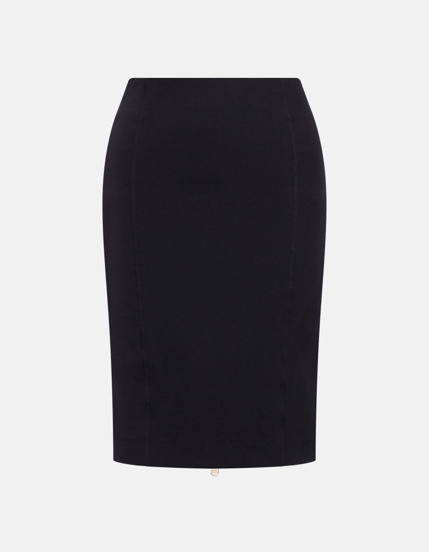 Bi-stretch plain-weave midi skirt