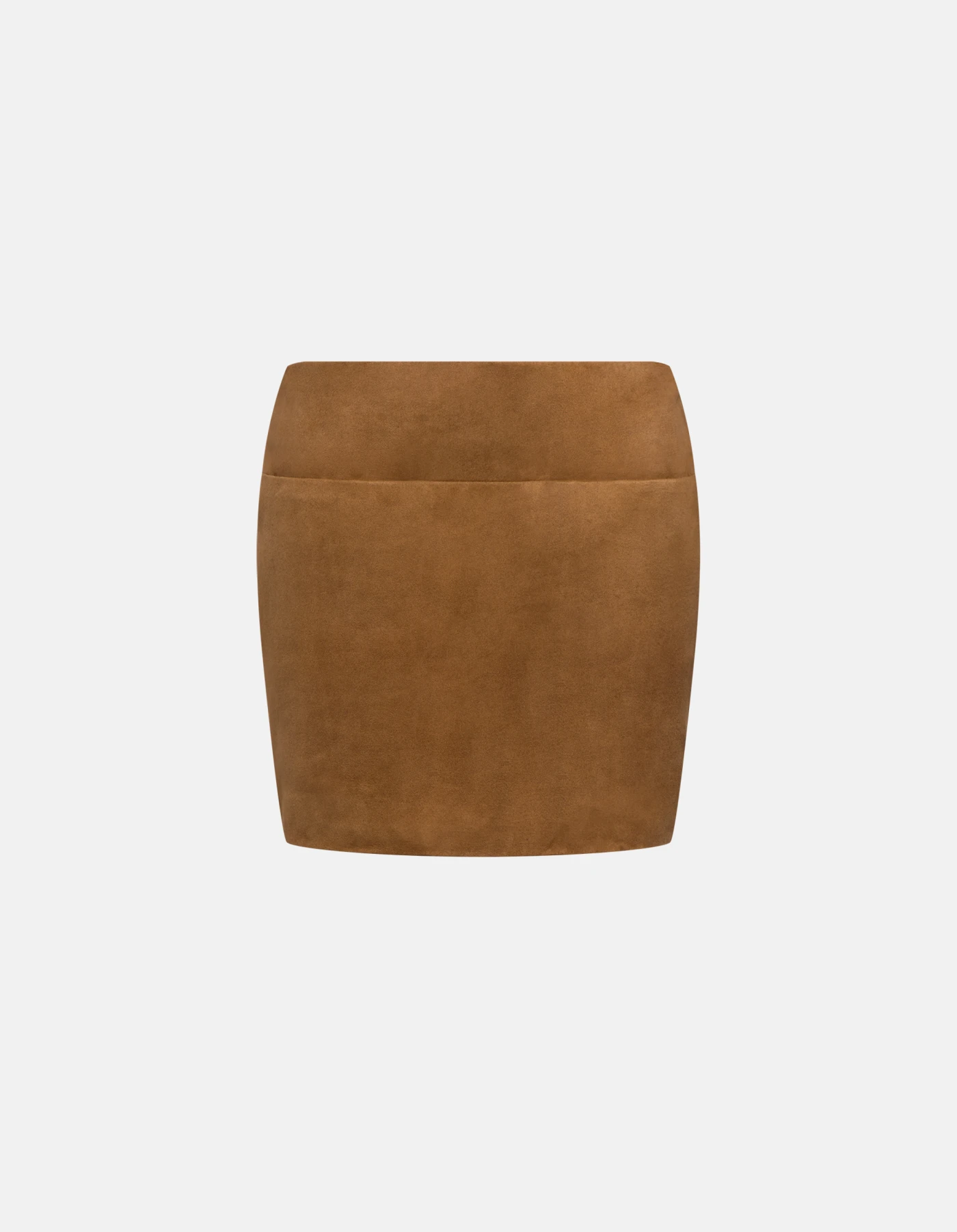 Suede mini skirt