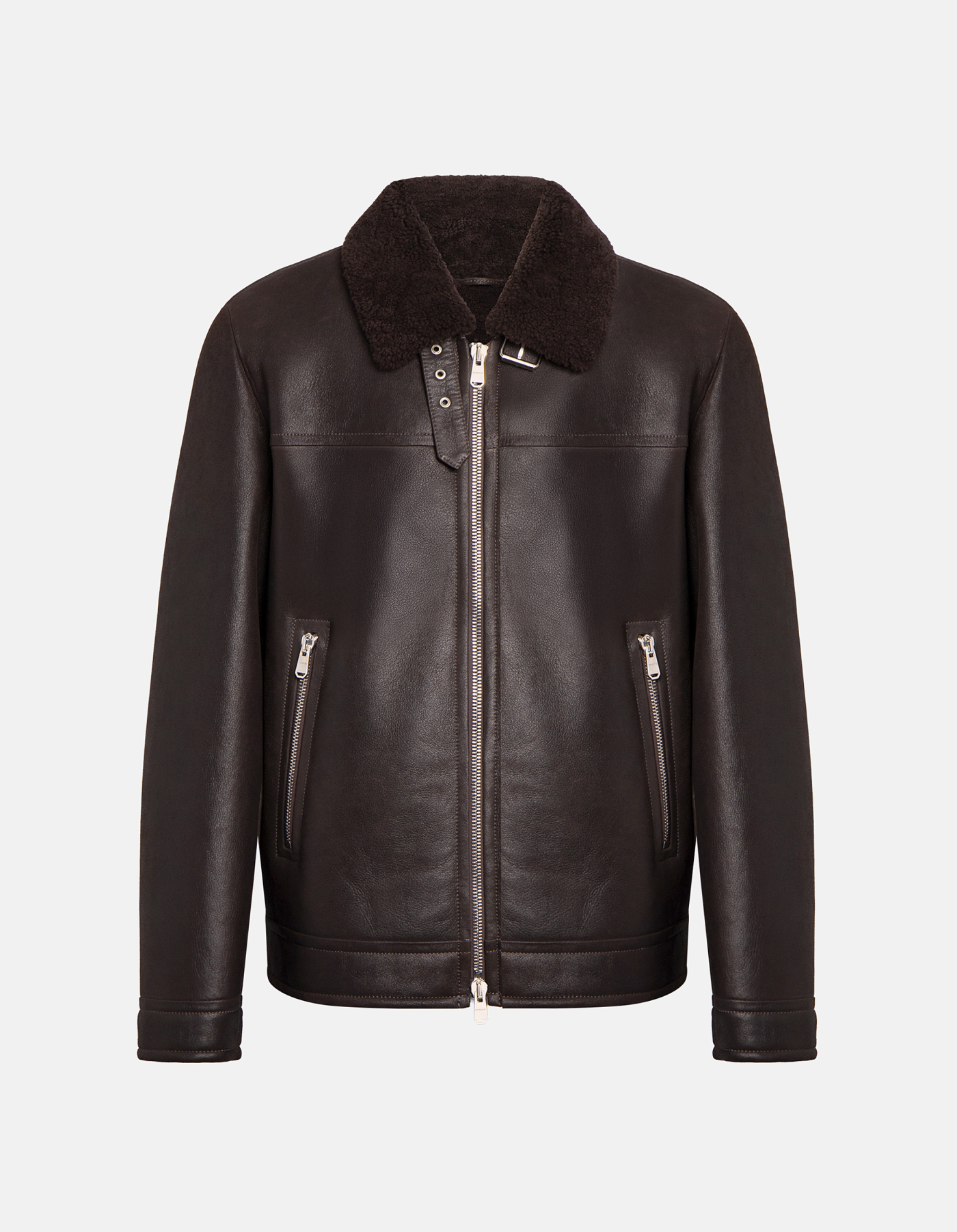Regular-fit shearling jacket
