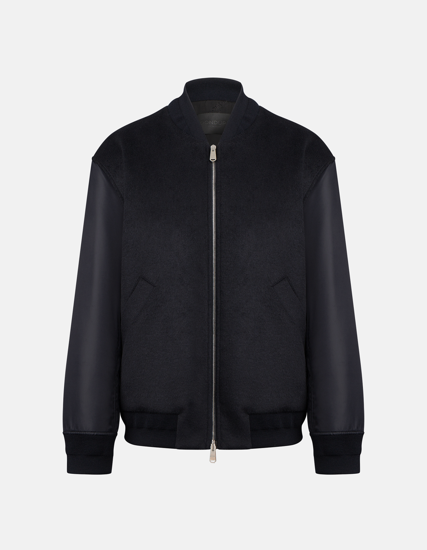 Regular-fit bomber jacket in wool-blend velour