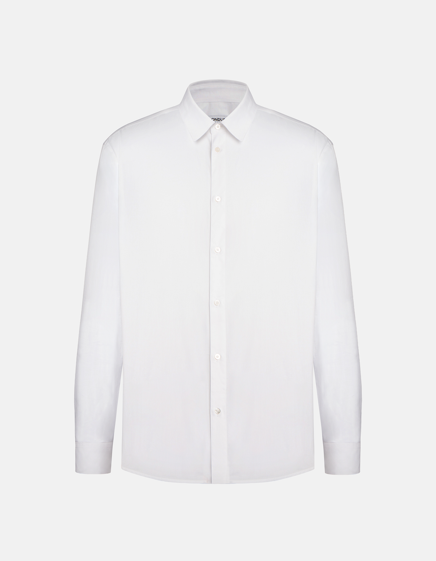 Regular shirt in yarn-dyed gabardine