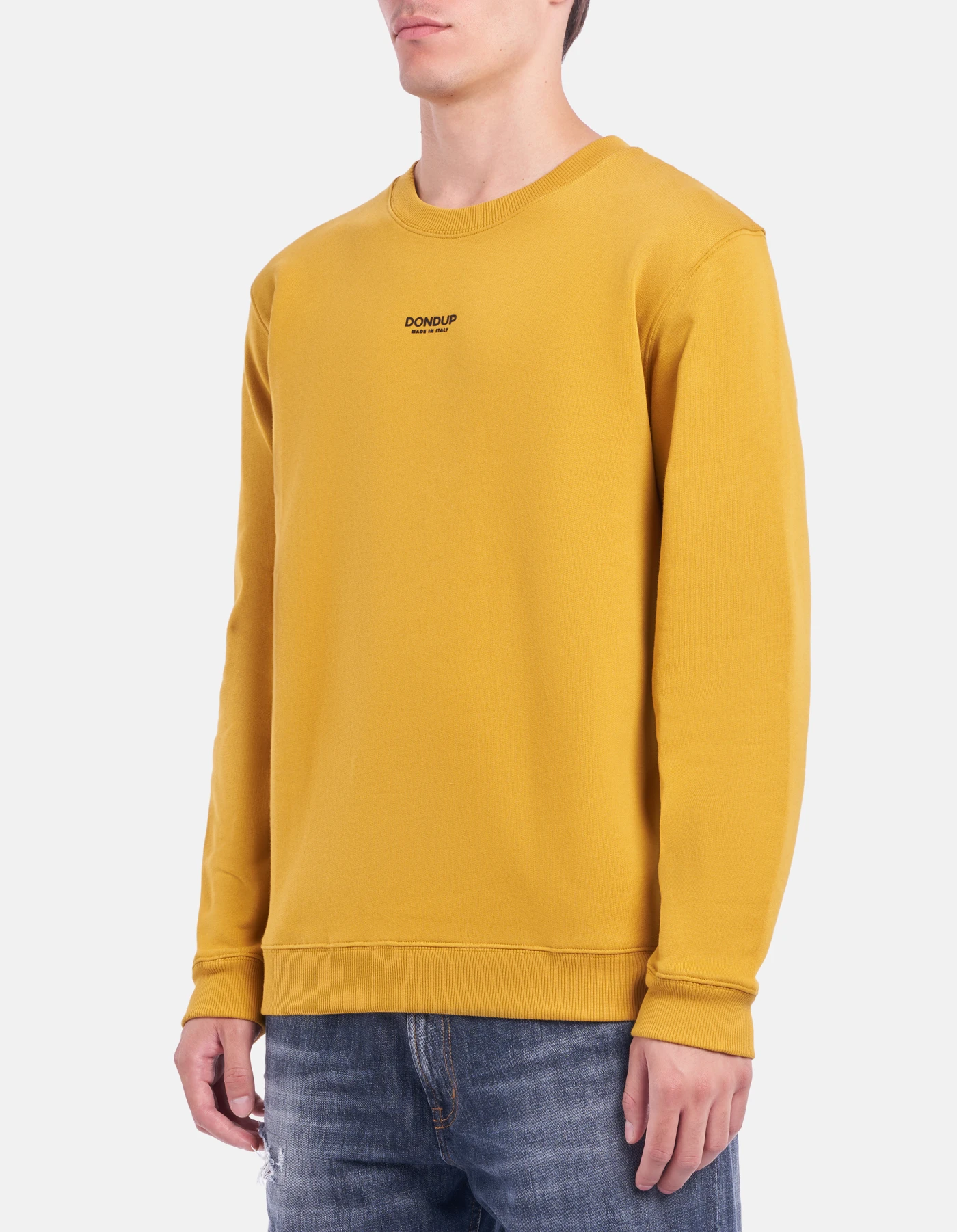 スウェット・トレーナー DONDUP UF761KF0199UPTO Sweatshirts Felpa Girocollo Regular Felpa girocollo regular in cotone da uomo, giallo