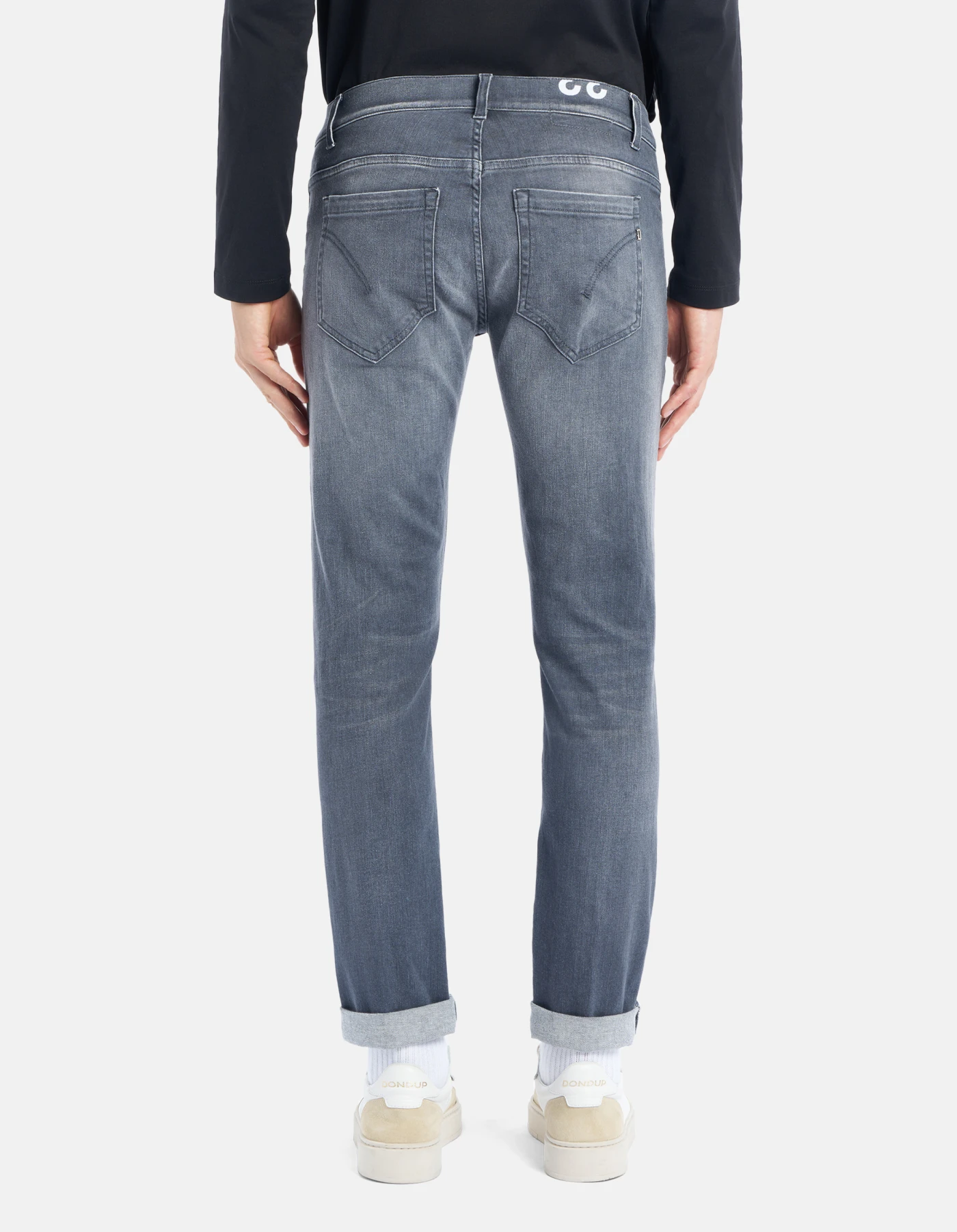 Slim Fit Dondup Jeans Uomo Grigio Jeans DONDUP George In Denim