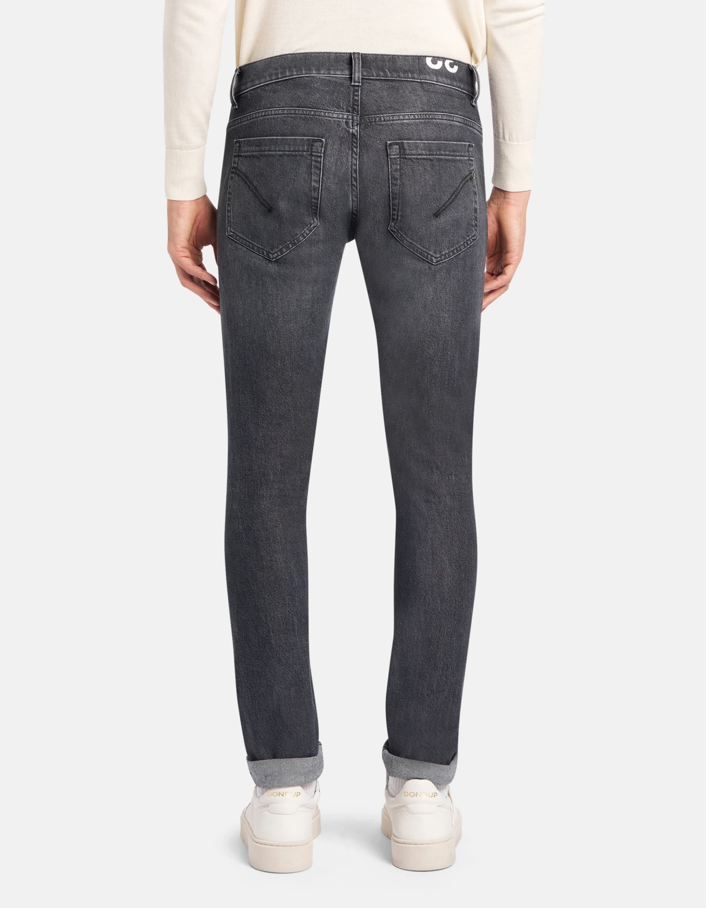 Jeans George skinny in denim stretch cotone e lyocell da uomo, nero