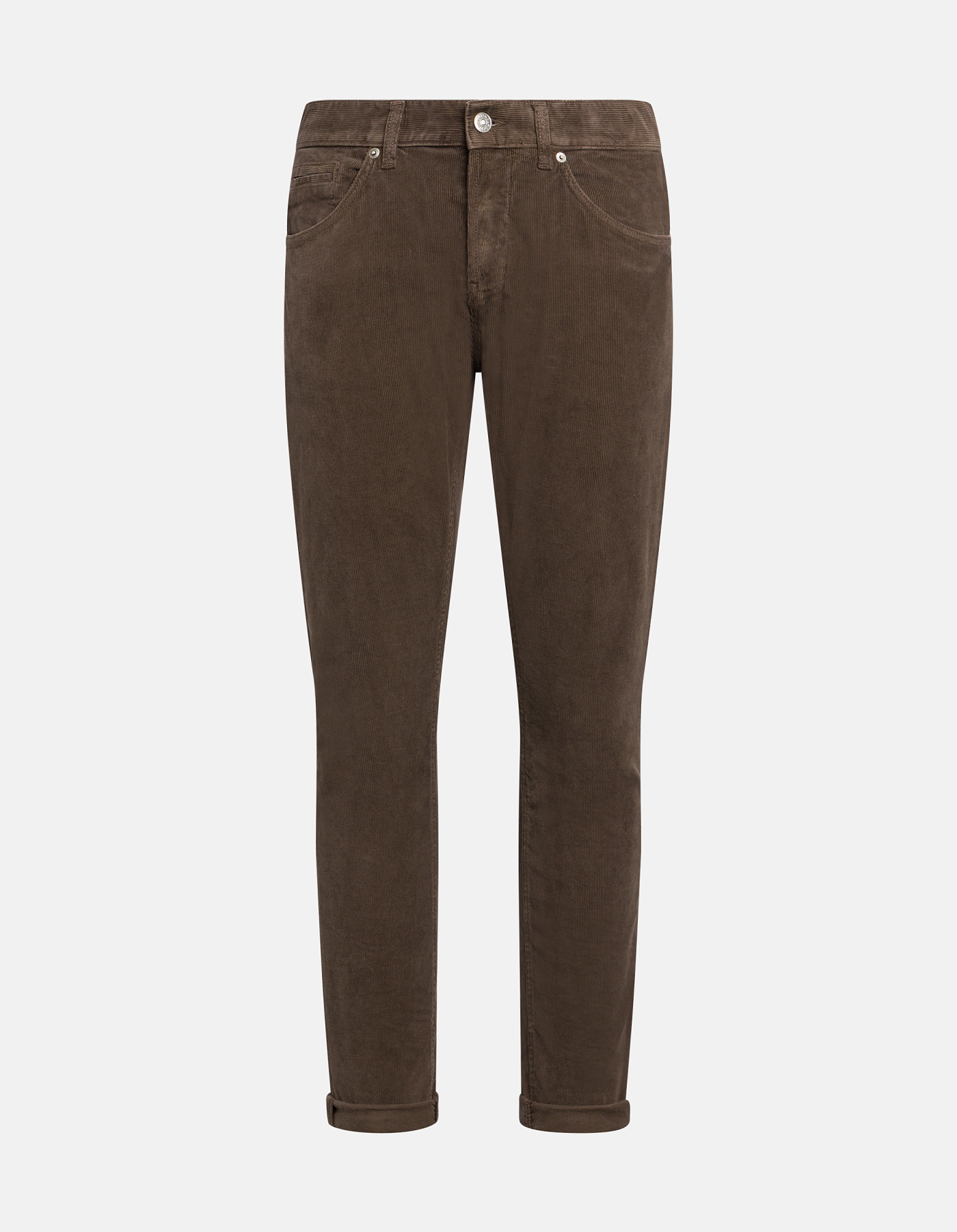 George skinny-fit trousers in stretch velvet