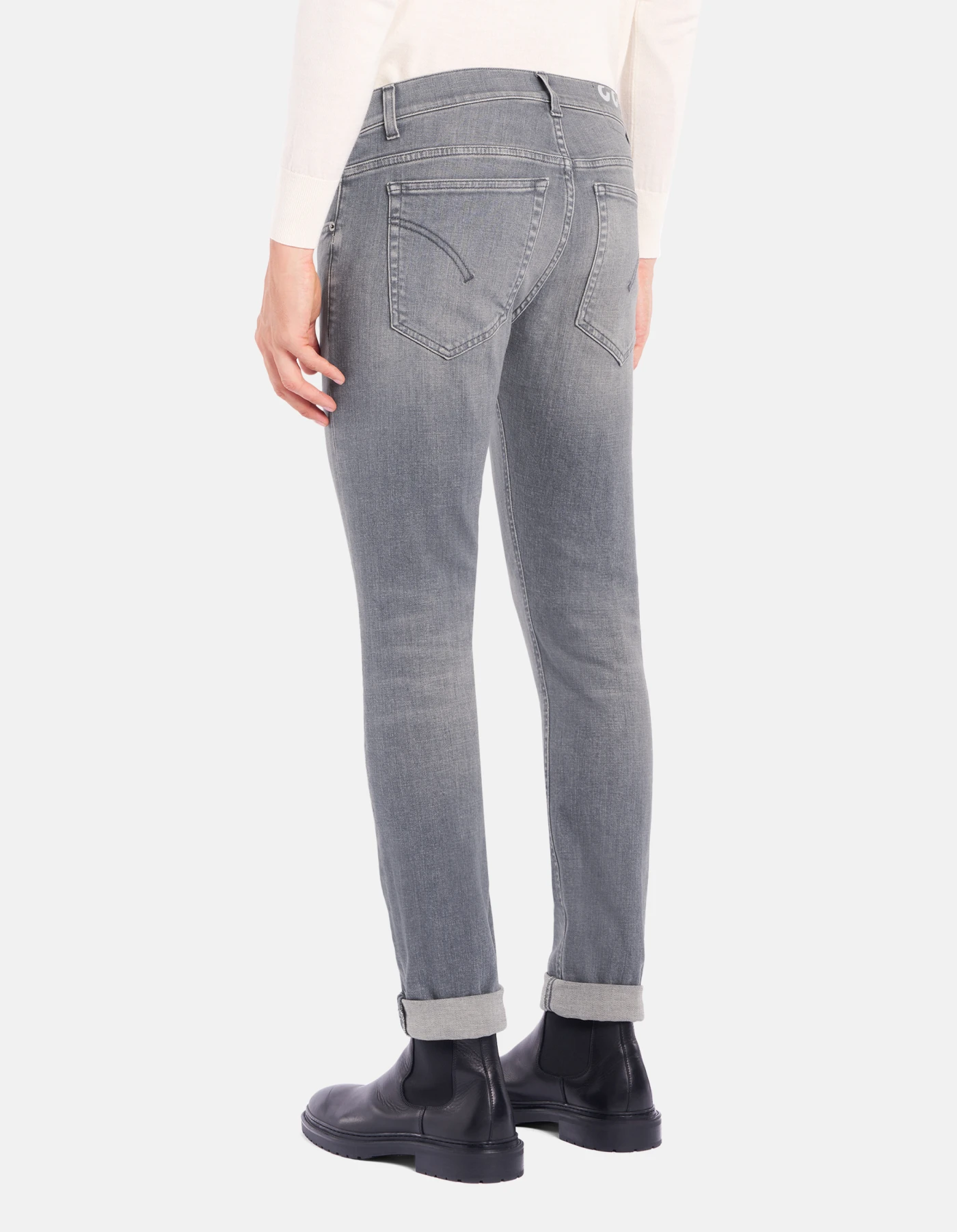 Ritchie skinny jeans in sustainable stretch denim for men, grey