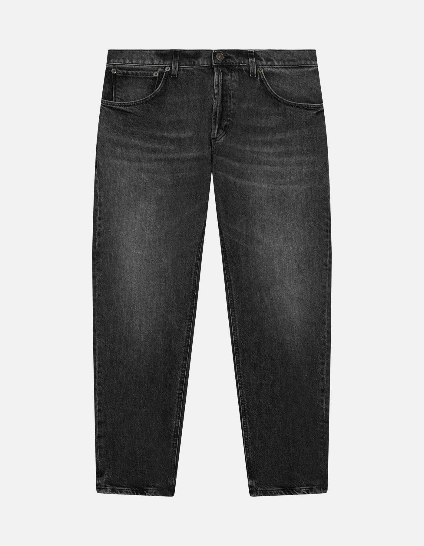Jeans Brighton carrot in denim stretch cotone e lyocell da uomo, nero