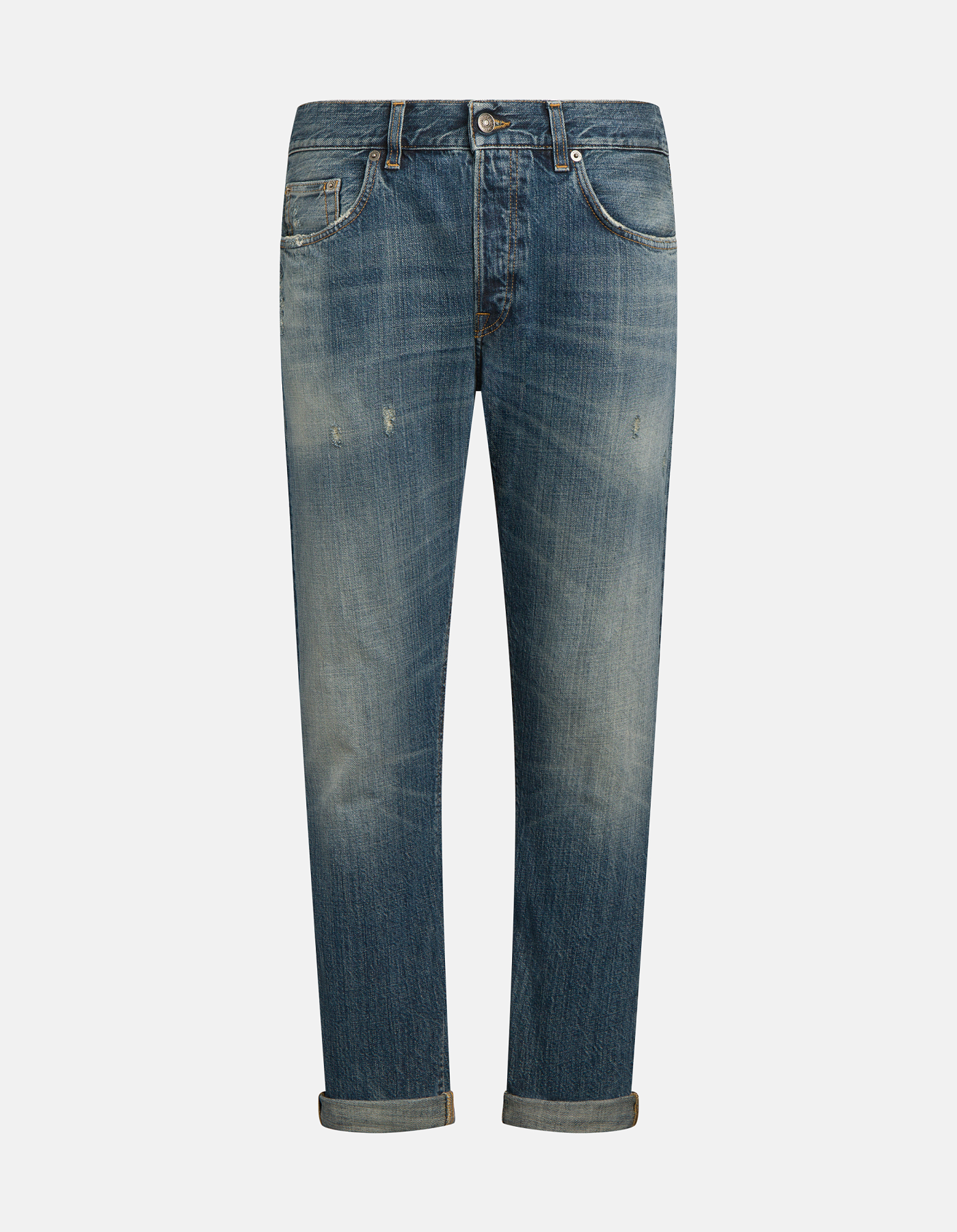 Icon slim-fit jeans in rigid denim