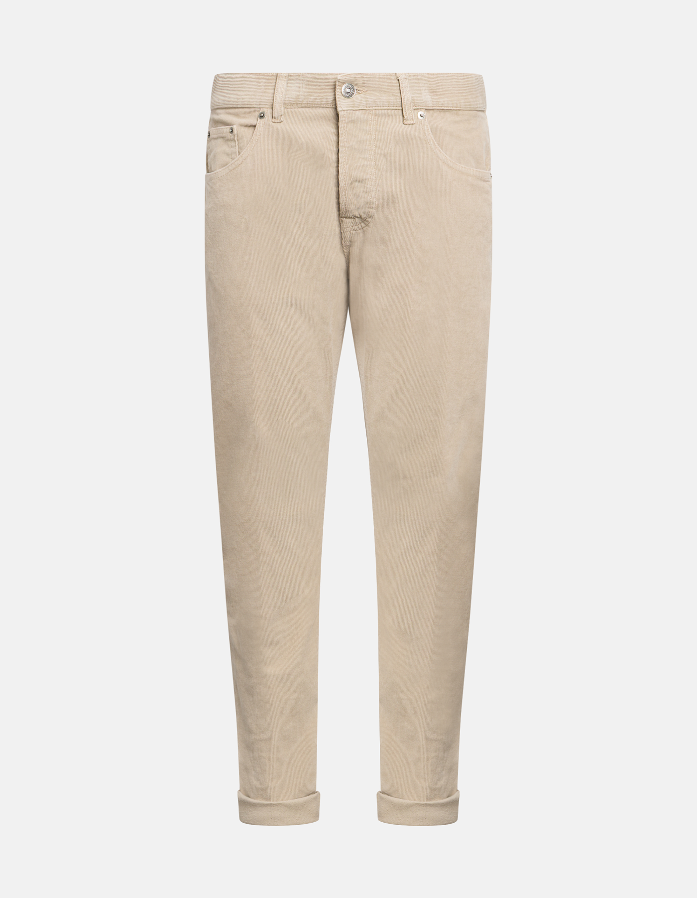 Icon slim-fit trousers in stretch velvet
