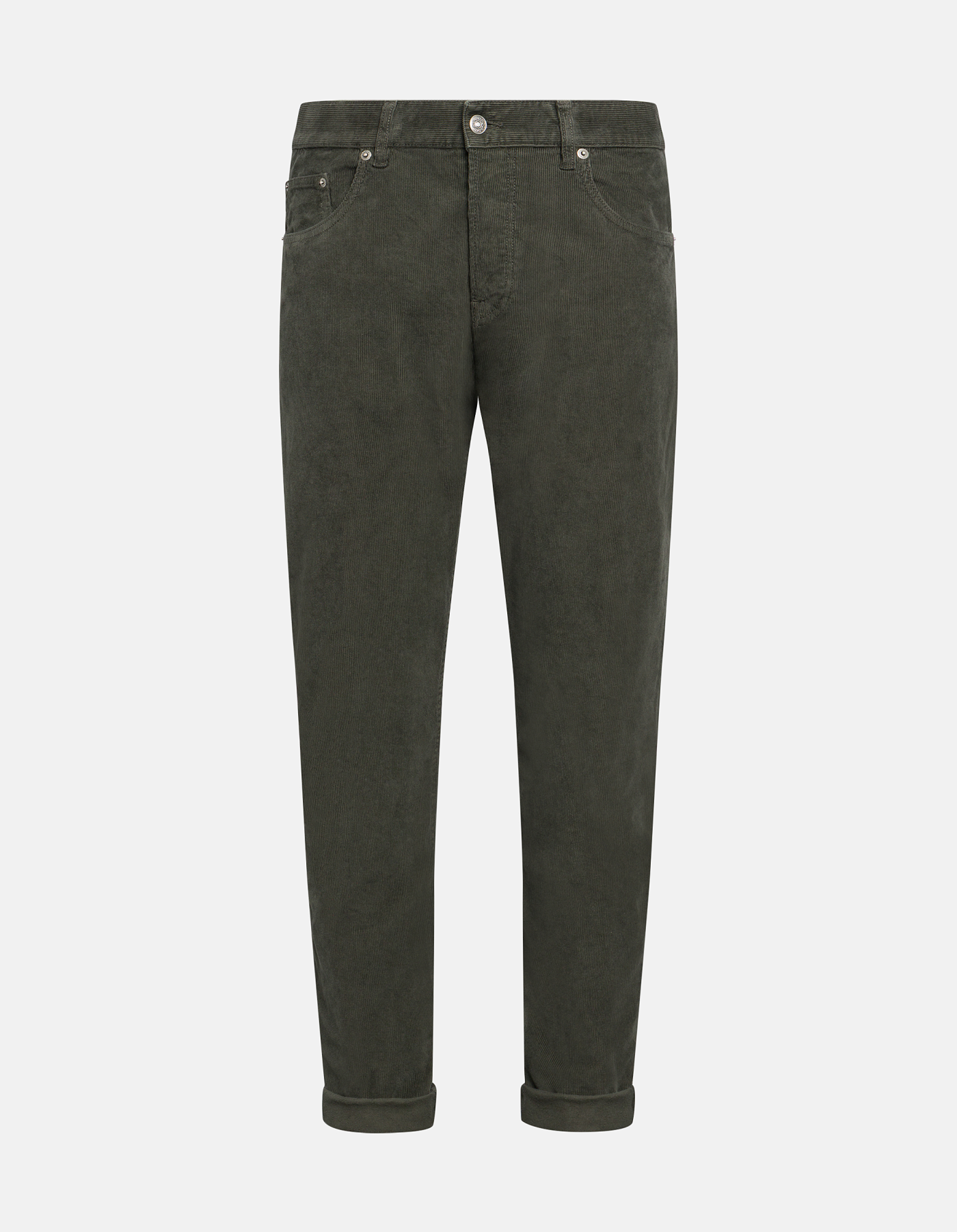 Icon slim-fit trousers in stretch velvet