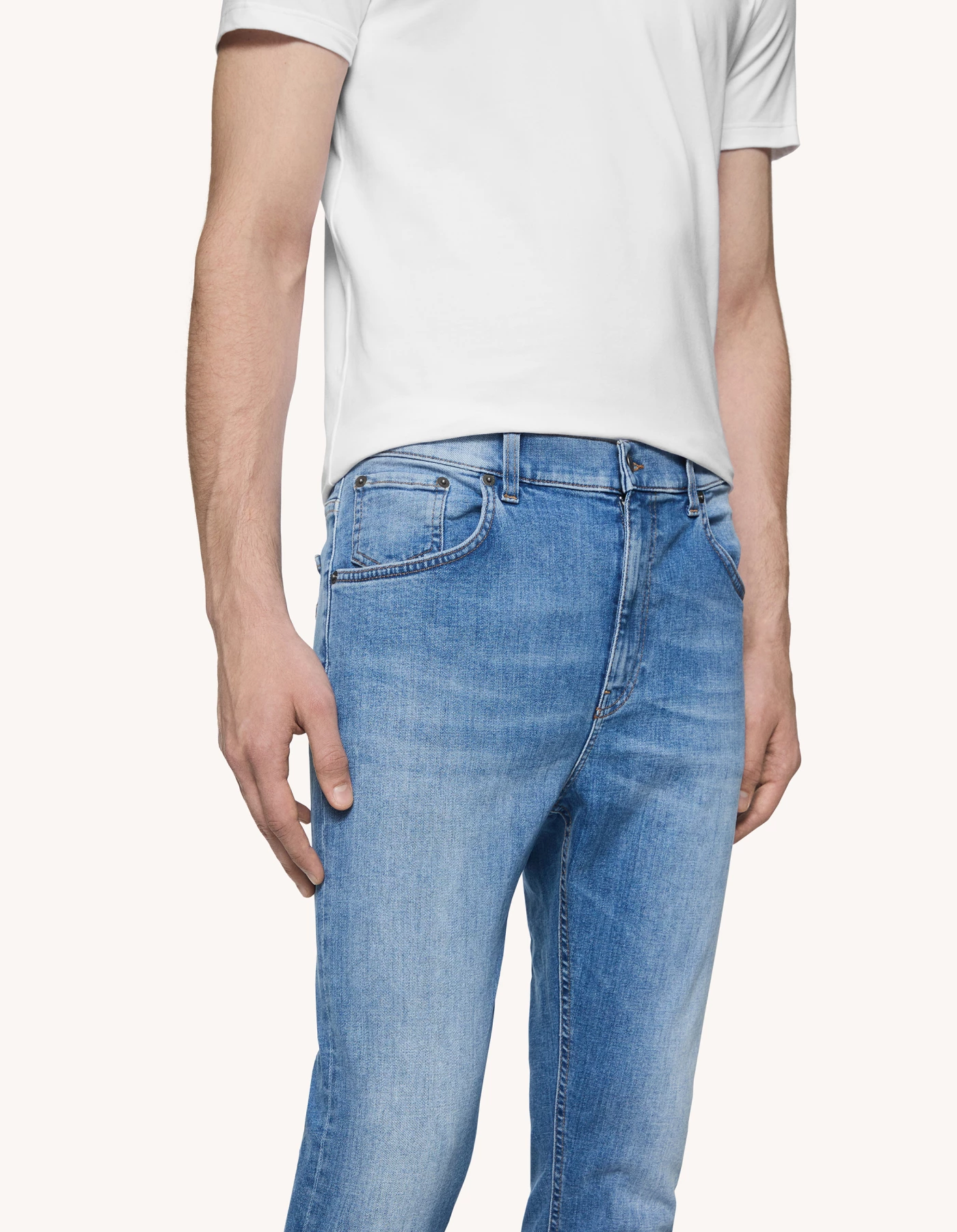Alex super skinny jeans in stretch denim for men, blue | Dondup
