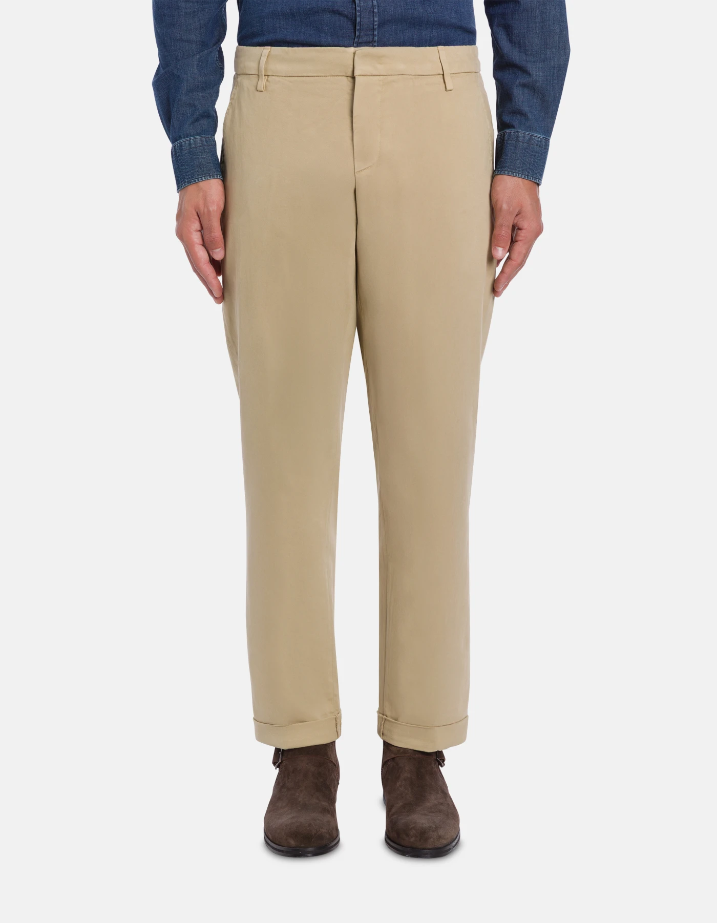 Gaubert regular-fit relax trousers in warm hand gabardine