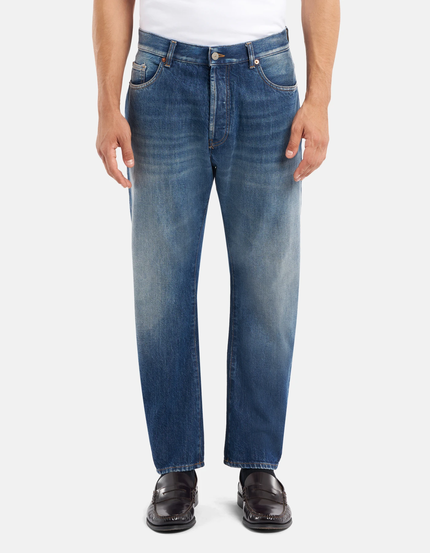 Jeans Cooper loose in denim fisso