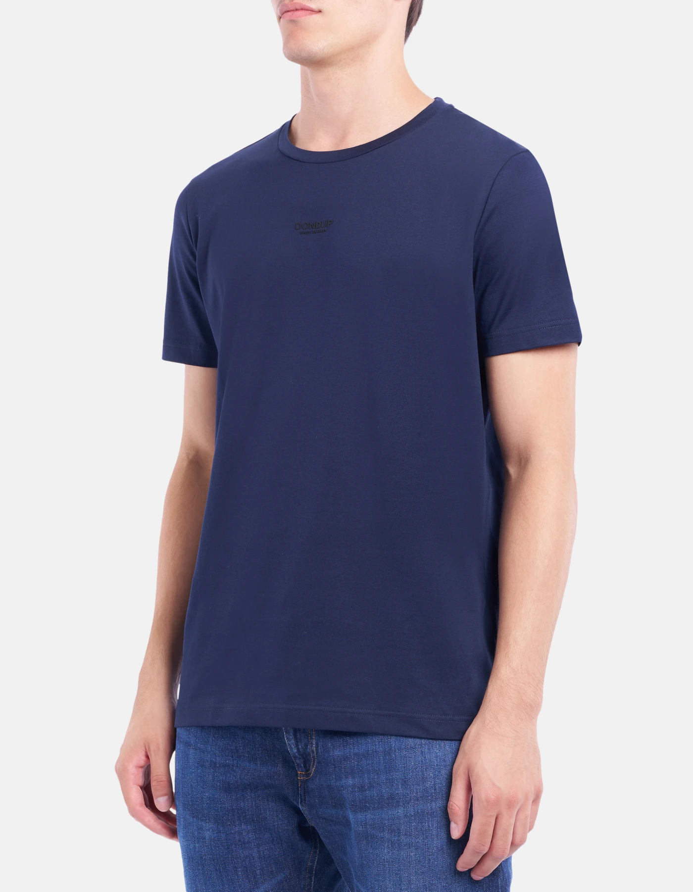 T-shirt girocollo regular in jersey da uomo, blu universo T-shirt girocollo regular in jersey da uomo, blu universo